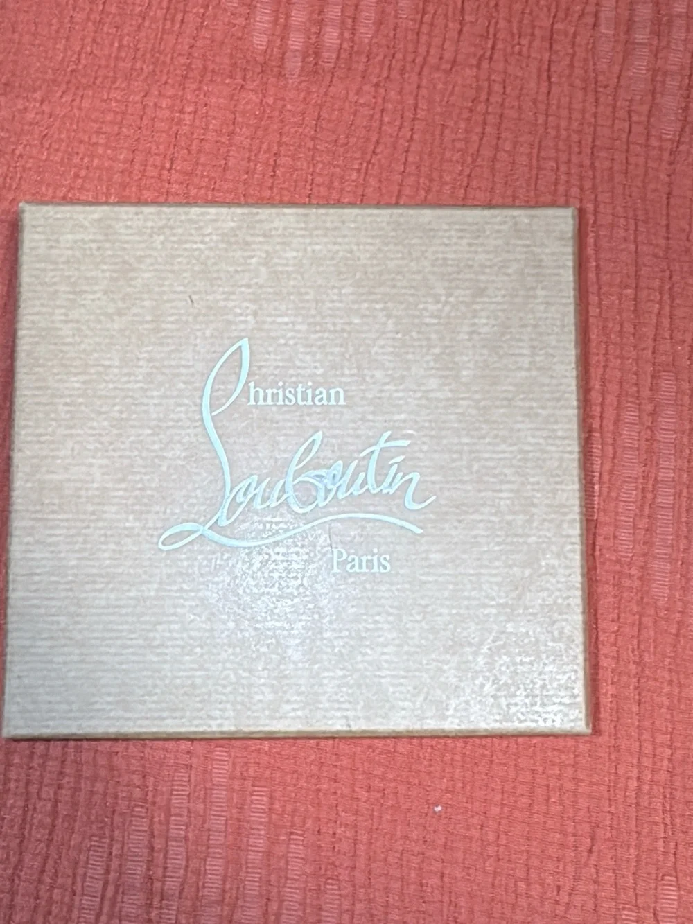 Christian Louboutin Gray Textured Card Holder